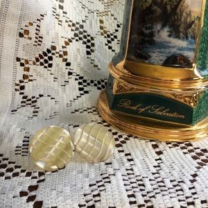 Vintage cosmetic pierced earrings